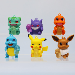 Joli dessin animé Pokemoned Gengar <span class=keywords><strong>Pikachu</strong></span> figurine jouets bureau bureau gâteau décoration accessoires 3D poupée figurines ensemble - Product Image 2