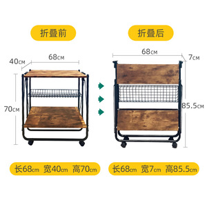 Cross-border wholesale <b>foldable</b> beverage <b>carts</b>, restaurant delivery <b>carts</b>, customizable mobile food <b>carts</b> for hotels, - Product Image 2