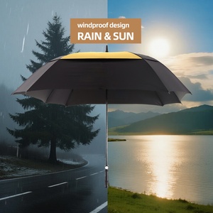 Heavy Duty 60 Inch Fiberglass Ribs Waterproof Non Slip Handle Ventilation Technology Straight <b>Umbrella</b> Pongee <b>Umbrella</b> - Product Image 6