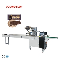 Petite machine d'emballage automatique multifonctionnelle à grande vitesse pour barres de céréales, barres chocolatées et gaufrettes, type oreiller