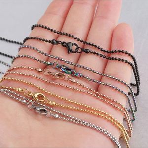 Cadena de Bolas Metálicas Rojas y Negras de Alta Calidad de 2.4 mm, Cadena de Bolas Personalizada en Varios Colores para Etiquetas Colgantes - Product Image 3