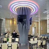 Columna Decorativa de Aluminio con Forma de Árbol Personalizada, Pilar Metálico Artístico Integrado en el Techo para Decoración de Interiores Comerciales