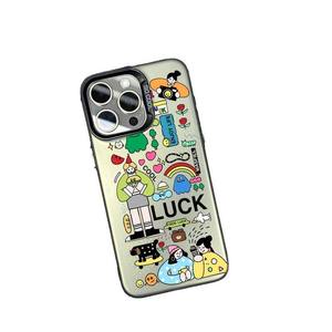 Graffiti marché impression plaqué argent clé TPU PC housse de téléphone portable pour <span class=keywords><strong>Iphone</strong></span> 8 Xr Xs <span class=keywords><strong>Max</strong></span> <span class=keywords><strong>11</strong></span> 12 13 14 15 16 17 Air - Product Image 3
