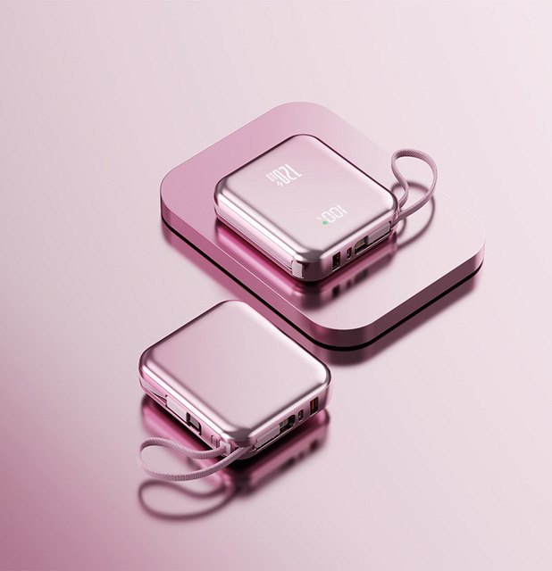 HXB 10000mAh Li-Polymer Battery Power Bank 22.5W Fast Charging with LED Display Dual USB Type-C for iPhone 16/15/14/13