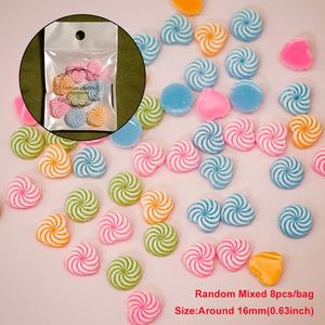 Paso Sico populaire aléatoire mixte congelé creux coeur 3D résine bricolage <span class=keywords><strong>Nail</strong></span> <span class=keywords><strong>Art</strong></span> fournitures manucure conceptions Kawaii breloques 3D - Product Image 3