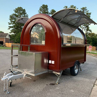 Kiosque à café d'extérieur Camions de nourriture mobiles Chariot à hot-dog Chariot mobile à jus de fruits Chariot à crème glacée