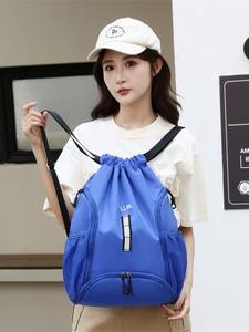 กระเป๋าเป้สะพายหลังแบบมีเชือกผูก ผลิตจากโพลีเอสเตอร์ 210D กันน้ำ แฟชั่นสำหรับทุกเพศ พิมพ์โลโก้ได้ตามต้องการ พร้อมซิปปิด เหมาะสำหรับออกกำลังกาย พักผ่อน และเล่นกีฬา - Product Image 4