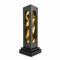 Trophée sportif personnalisé en métal Groove avec figurine dorée et cadre anthracite, récompense écologique imprimée UV