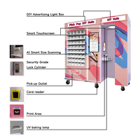 Machine distributrice d'imprimantes à ongles DIY avec écran LED en verre trempé, options de paiement multiples, expédition automatique – Idéale pour les entreprises de beauté