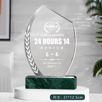 WZ vente en gros personnalisé haute quantité K9 cristal trophée marbre Base prix trophées médailles Plaques avec technique de sculpture gravée
