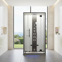 Sauna de Vapor Interior de Cristal de Carbono para Apartamento o Villa, Diseño Moderno, Calefacción Eléctrica, Fácil Operación