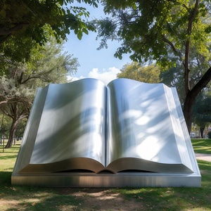 Magníficas Piezas <span class=keywords><strong>de</strong></span> Arte en Acero Inoxidable con Forma <span class=keywords><strong>de</strong></span> Libro, Ideales para Instalaciones en Exteriores en Parques o Bibliotecas. - Product Image 2