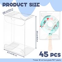 Transparent PVC PET PP Boîte En Plastique Cakesicle Boîtes pour Bonbons Macaron Baby Shower Party FavorsFestival Emballage Cadeau