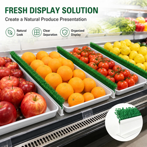 Divisor de Césped Artificial de 80 cm, Separador de PVC para Exhibición de Frutas, Verduras, <span class=keywords><strong>Carne</strong></span> y Mariscos en Supermercados - Product Image 2