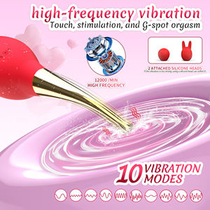 Simulador de Sexo Oral, Vibrador con Lengua para Lamer el Clítoris y Estimular el Punto G, Masajeador de Cola, Doble Estimulación, Vibración, Silicona, Juguete Sexual para Adultos - Product Image 4