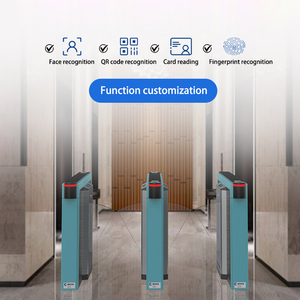 사용자 정의 양방향 플랩 게이트 입구 <span class=keywords><strong>QR</strong></span> 코드 스캐닝 안티 테일게이팅 액세스 제어 스테인레스 스틸 IP54 플랩 개찰구 - Product Image 5