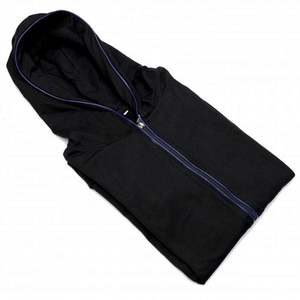 Custom LED <b>Zip</b>-<b>Up</b> <b>Hoodie</b> 100% Cotton Unisex Youth Autumn Embroidered Plain Dyed <b>Black</b> - Product Image 2