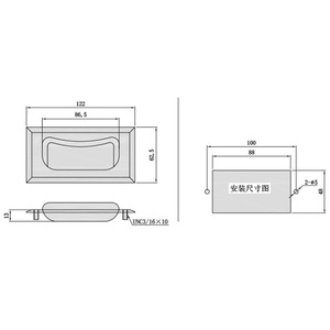 Concealed Stainless Steel Handle A-1192S Durable For Automated Equipment - Product Image 1