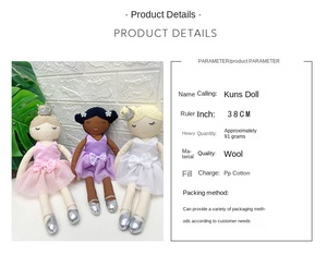 Adorable Muñeca de Trapo de Peluche, Osito de Princesa de Ballet Súper Suave, Relleno de Algodón PP, Regalo para Niños - Product Image 6