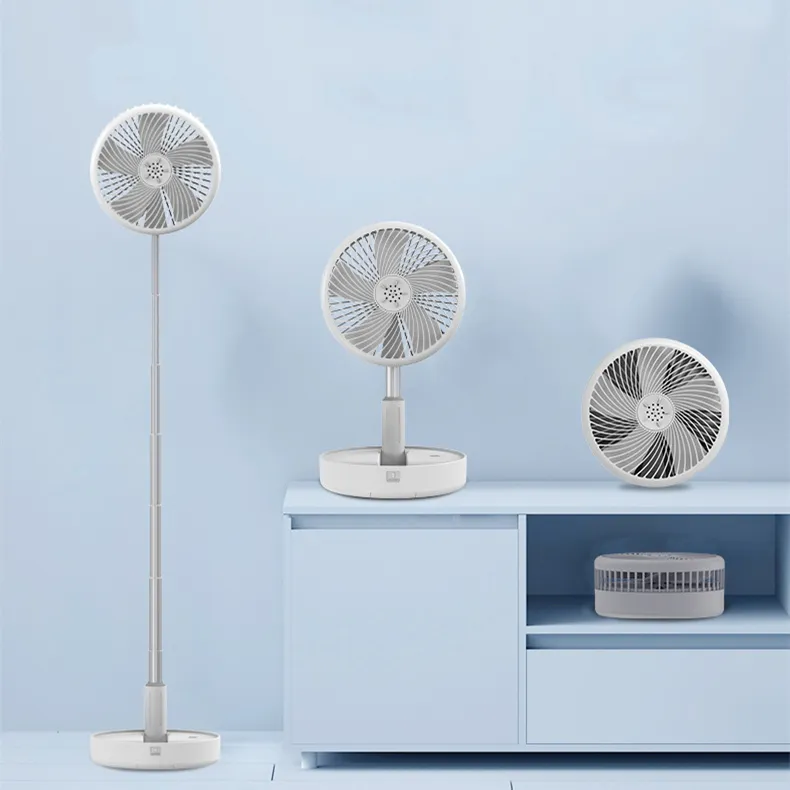 Usb Rechargeable Folding Floor Fan Air Cooler Mini Silent Floor Fan Student Desktop Desk Home Office Bedroom