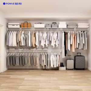 बेडरूम के बच्चों के कमरे के लिए अलमारियों के साथ अलमारी धातु फ्रेम - Product Image 2