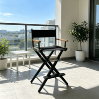 Chaise de directeur pliable, haute, portable, design traditionnel, en bois durable, écologique, légère, pour plage, jardin, parc, hôtel, villa