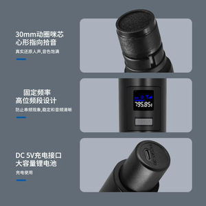 <b>Wireless</b> <b>Microphone</b> Receiver 6.5mm Plug And Play Portable For Live Streaming Stage Use - Product Image 4