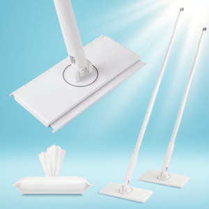 Barredora de nuevo diseño, fregonas desechables para limpieza de suelos, fregona plumero, fregona plana de cabeza seca y húmeda con Clip de fijación de tela - Product Image 2