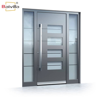 Fabricant chinois Style de luxe personnalisé 304 Portes SS Design Entrée extérieure Métal Acier inoxydable Double porte de sécurité