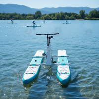 Vélo aquatique gonflable à pédales, bateau à pédales OEM ODM personnalisé, hydrocycle portable pour lac, mer, station balnéaire, sports nautiques