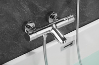 Haute qualité nouveau style argent thermostatique exposé B & S robinets robinet de baignoire robinets de bain et douche