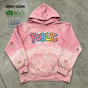 Sudadera con Capucha Personalizada de Fabricante OEM, 400GSM, Estilo Vintage, Lavado Desgastado, Impresión DTG, Efecto Desteñido por el Sol, para Hombre - Product Image 1
