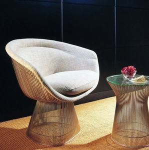 Современное домашнее металлическое кресло из нержавеющей стали с рамкой, Роскошная ткань, бархатные кресла для гостиной - Product Image 1