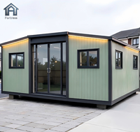 Maison conteneur de luxe extensible de 40 pieds, 3 chambres, préfabriquée, modulaire, certifiée aux normes AU CE, villa en vente en Australie et au Royaume-Uni