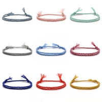 Amiu — bracelet en coton tissé pour le tibétain, cordon ajustable, coloré, vente en gros