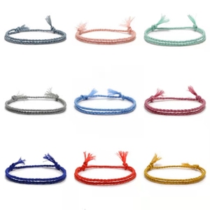 तिब्बती drawstring कंगन समायोज्य रंगीन कपास रस्सी स्ट्रिंग कंगन थोक बुना कंगन कपास - Product Image 2