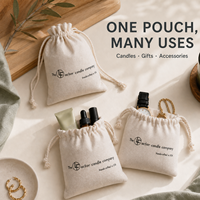 Pochette en lin naturel avec cordon de serrage, emballage cadeau pour bougies, logo personnalisé, sacs en gros, vente en vrac