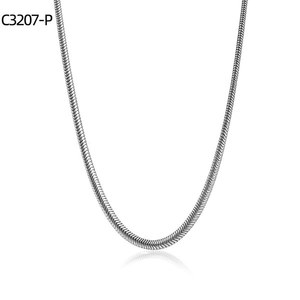 Collar de cadena de serpiente Amy Amy, plata 925, cadena de joyería fina clásica para uso diario para mujer, C3207 - Product Image 3