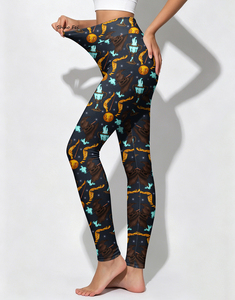 Leggings de yoga pour femmes, motif Chapeau <span class=keywords><strong>Magique</strong></span> et Snitch d'Or, extensibles, pour le fitness et les activités sportives - Product Image 3