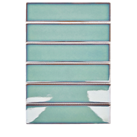 Ubin Mosaik Porselen Bentuk Strip Panjang Klasik Kitkat dengan Finishing Glossy atau Matt untuk Dekorasi Dinding dan Kamar Mandi