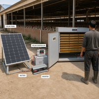 Incubateur solaire multifonction écologique entièrement automatique facile à utiliser 4224 couveuse d'œufs Machine à couver les œufs