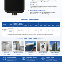 Pompa Air Booster DC24v Tiga Kecepatan Otomatis Manual Tekanan Shower Cerdas Magnet Permanen Frekuensi Variabel Senyap
