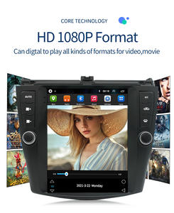 Schermo Touch Verticale da 9,7 Pollici per <span class=keywords><strong>Honda</strong></span> <span class=keywords><strong>Accord</strong></span> 7 2003-2008 2005 Stile Tesla Radio Auto Android GPS Carplay Stereo Lettore <span class=keywords><strong>DVD</strong></span> - Product Image 4