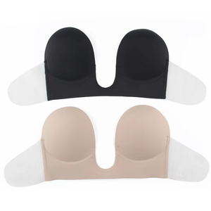 <span class=keywords><strong>Sujetador</strong></span> de silicona de una pieza Deep U, invisible, suave, push-up, sin espalda, cubre el pecho, sexy para mujer con <span class=keywords><strong>tirantes</strong></span> <span class=keywords><strong>desmontables</strong></span> - Product Image 3