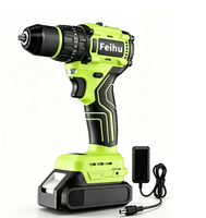 Perceuse-visseuse électrique sans balais 21V, batterie lithium 2.0Ah, mandrin 10mm, pour l'assemblage de meubles et l'utilisation en atelier