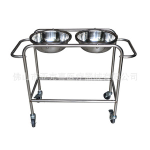 Soporte para lavabo doble de acero inoxidable Yaksi, engrosado y reforzado, con altura ajustable y pasamanos, ligero y - Product Image 1