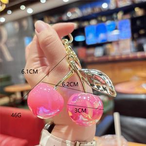 <span class=keywords><strong>Porte</strong></span>-clés en métal en forme de cerise tendance, <span class=keywords><strong>porte</strong></span>-clés en <span class=keywords><strong>résine</strong></span> de fruits pour breloques de sac - Product Image 3