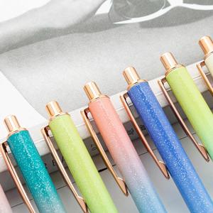 Custom <b>Glitter</b> Metal Click Pens - Promotional Gifts with Logo Printing, Refillable Ballpoint Pens - Product Image 2