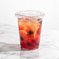 Offre Spéciale – Gobelet jetable transparent en PET de 98 mm, 12 oz, pour thé aux perles, café glacé, jus, avec couvercles plats ou bombés, logo personnalisé, vente en gros