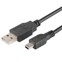 Câble USB 2.0 Type A vers Mini USB PVC 5 broches pour lecteur MP3, caméra embarquée et chargement de données